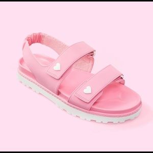 STONEY CLOVER LANE x Target Pink Heart Sandals Size 7 - NWT